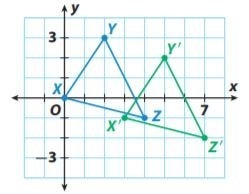 Which algebraic rule describes the transformation? A) (x, y) → (x + 1, y − 3) B) (x-example-1