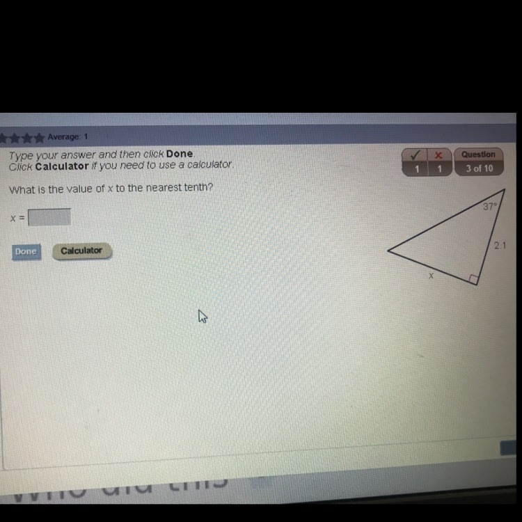 What is the value of x to the nearest tenth?-example-1