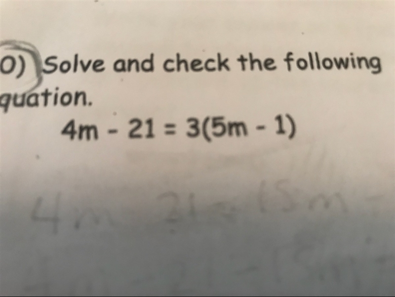 Can anyone help me with this. It asks to solve and check your answer.-example-1