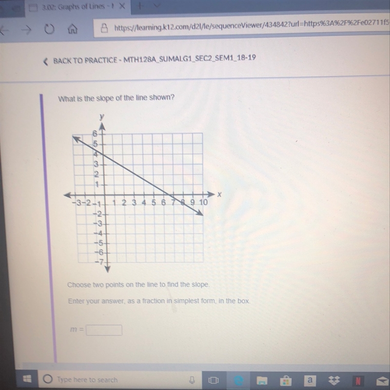 What is the slope of the line shown?-example-1