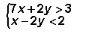 Which is a solution for the following system of inequalities? (0,0) (0,5) (0,-2) (1,-1)-example-1