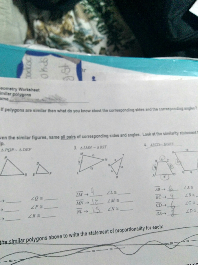 if polygons are similar then what do you know about the corresponding sides and the-example-1