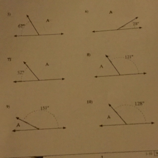 Find the value of ‘A’ in the set of supplementary angles-example-1