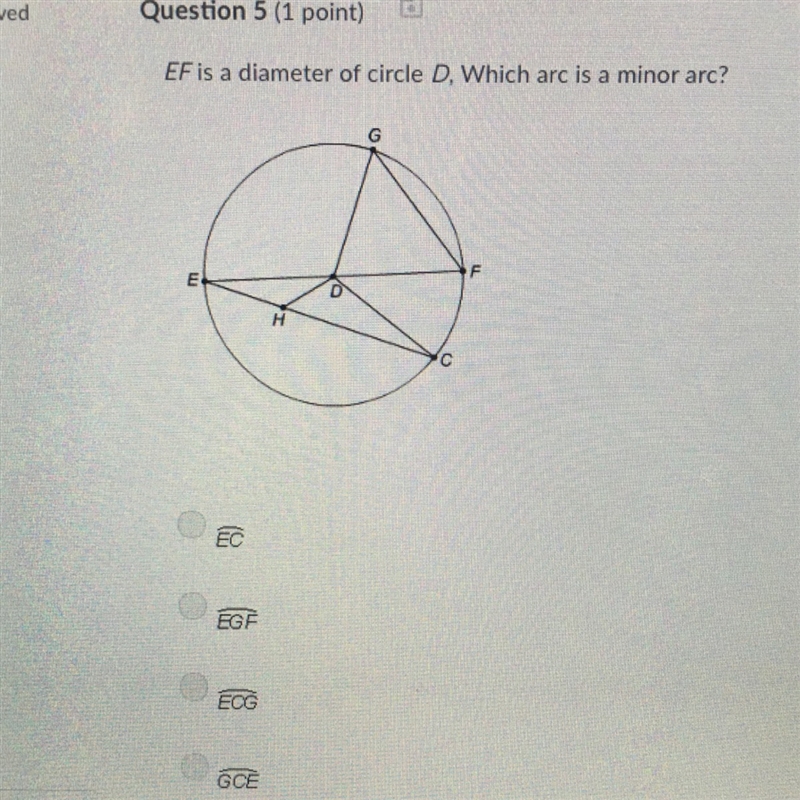 Which arc is a minor arc?-example-1