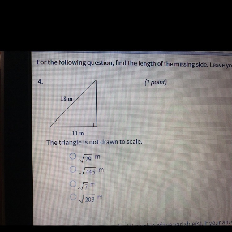 Find the length of the missing side-example-1