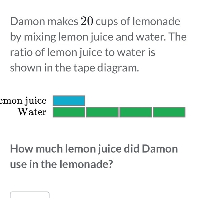 How much lemon juice did Damon use in the lemonade-example-1