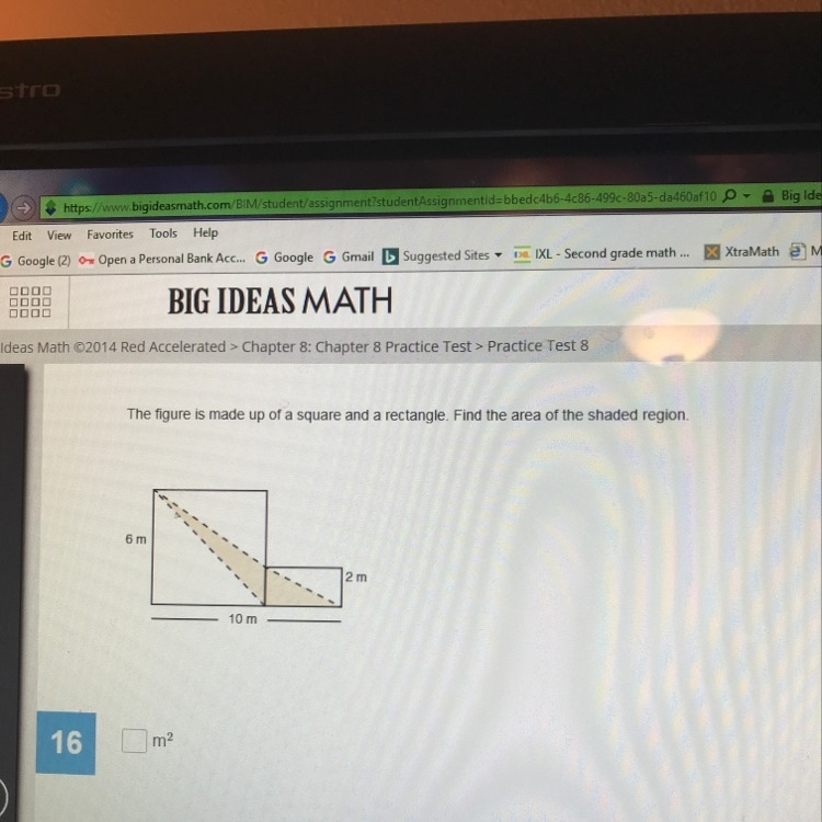 How to solve for the shaded region-example-1