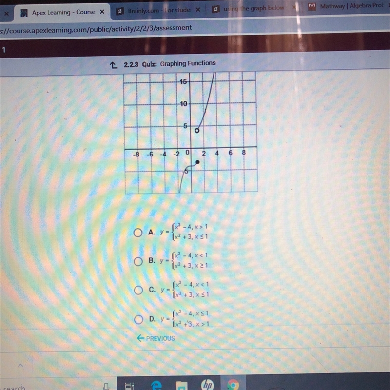 Which of the following functions is graphed below?-example-1