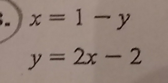 Solve the linear system by using substitution-example-1