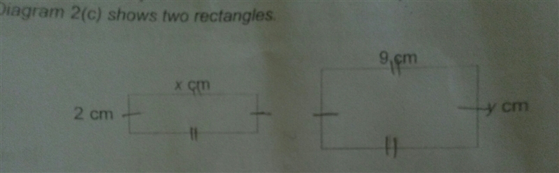 The sum of the perimeter of the rectangles is 40cm. The sum of their area is 46 cm-example-1