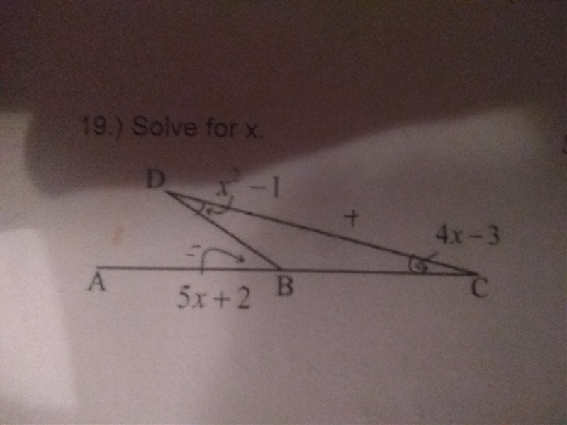 Need help fast! need the value of x and please show the work!-example-1