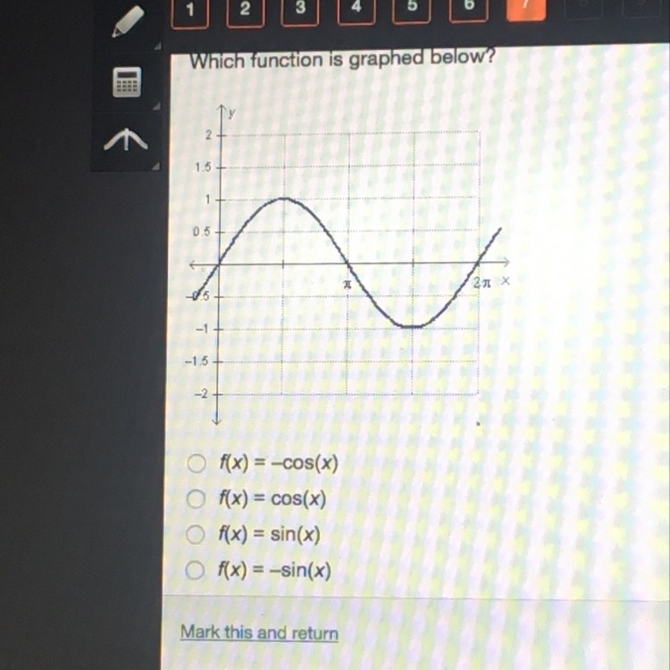 Which function is graphed below?-example-1