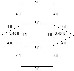 What’s the surface area of this tent? Show all work and write your answer below.-example-1