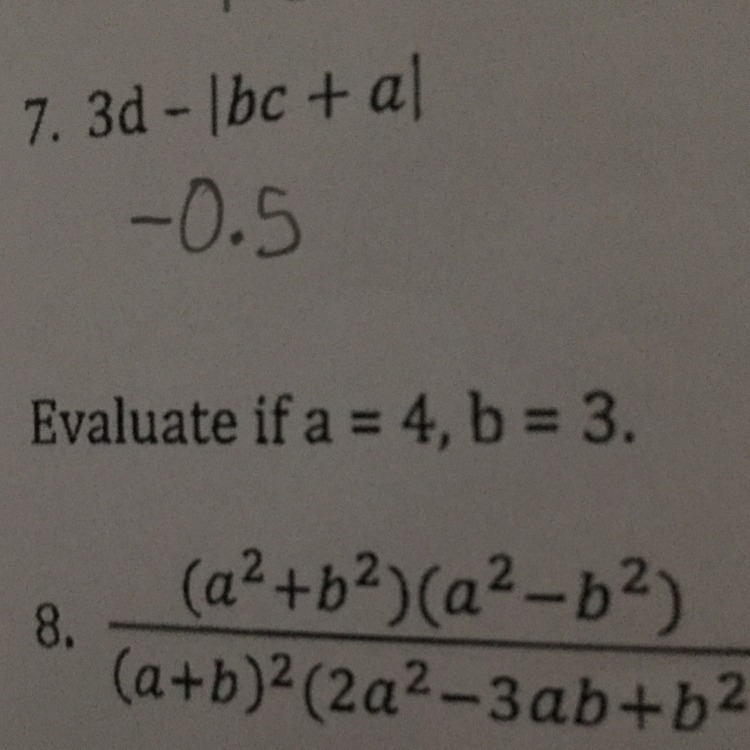 So in this equation a=4 and b=3, but I don’t know if I should square the number before-example-1