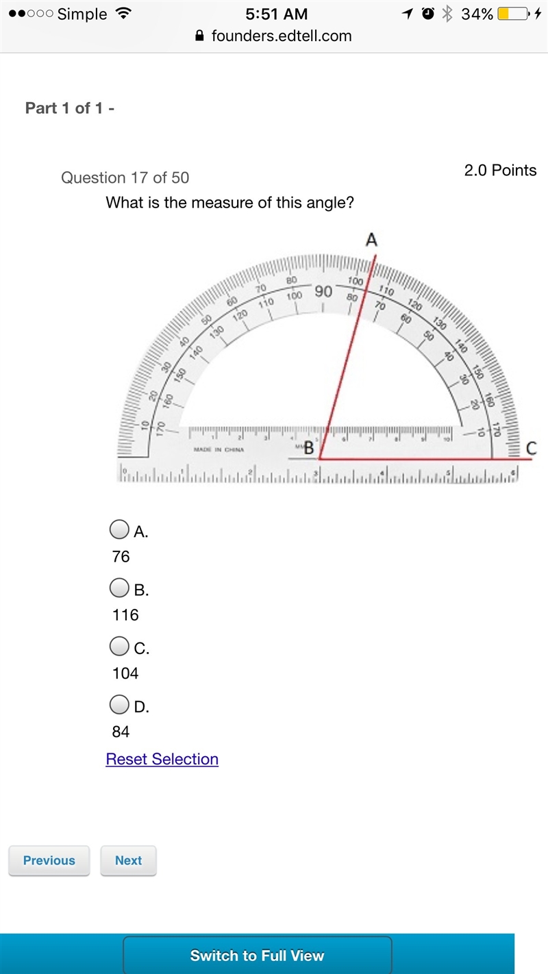 Geometry math question no Guessing and Please show work thank you-example-1