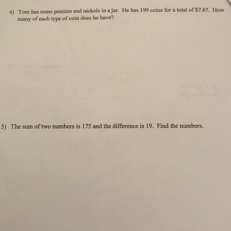 Can come help me set up these problems. There two different problems.-example-1