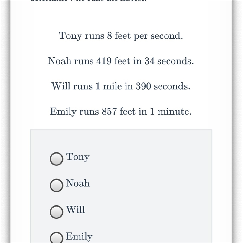 Who runs faster ? Help-example-1