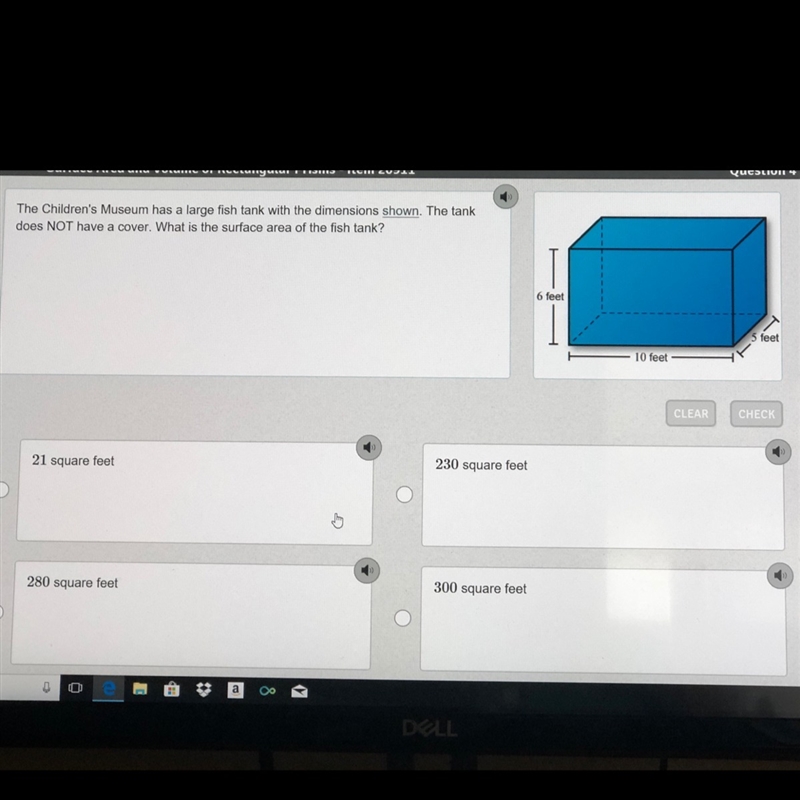 The children’s museum has a large fish tank with the dimensions shown. The tank does-example-1