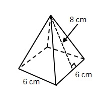 What is the surface area of the square pyramid below?-example-1