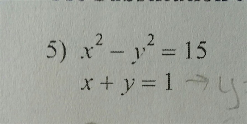 On this problem we use substitution to solve each system of equations-example-1