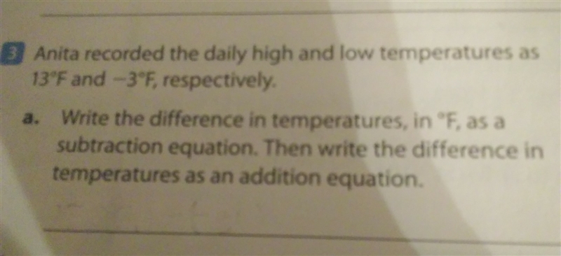 Anita recorded the daily high and low temperatures as 13°f and -13°f respectively-example-1