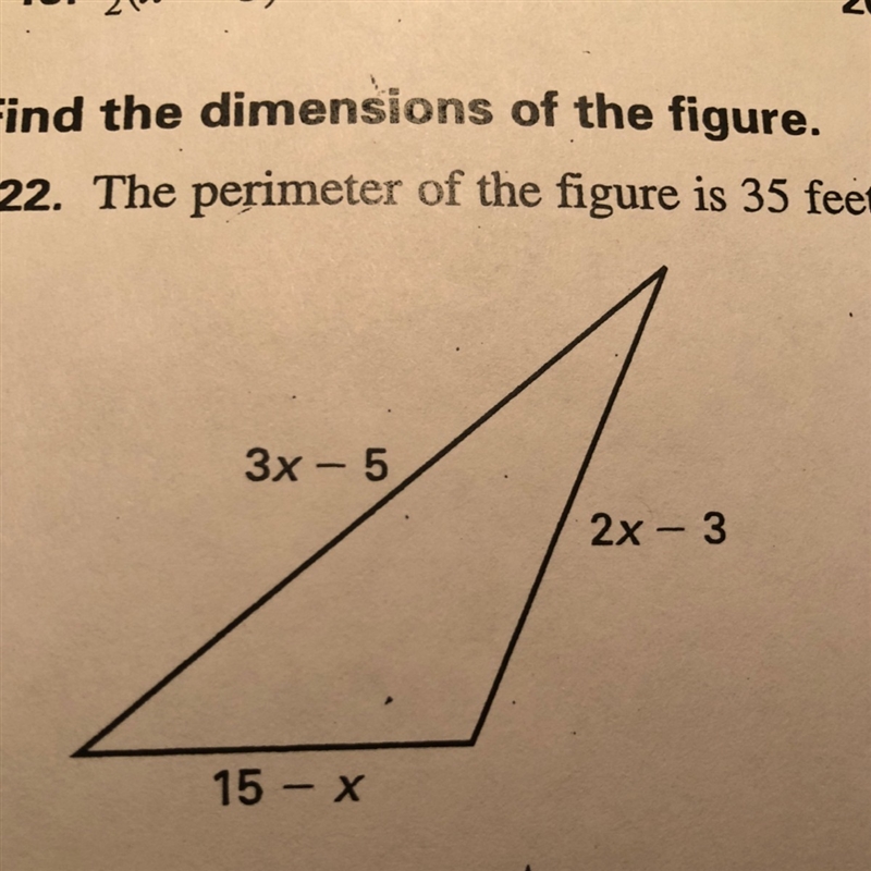 The perimeter of the figure is 35 feet-example-1