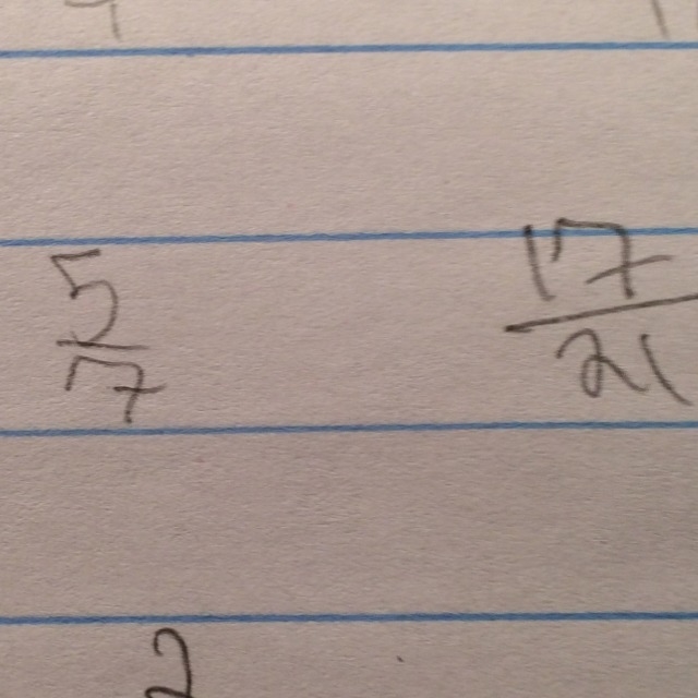 Wbt do i multiply 7 by to get 21 or the first number they both have the same?-example-1