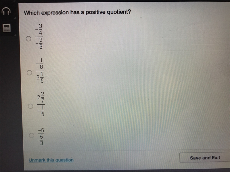 Which expression has a positive quotient?-example-1