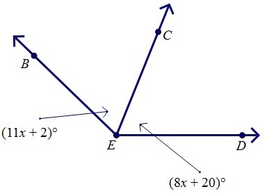 If EC bisects Find BED-example-1