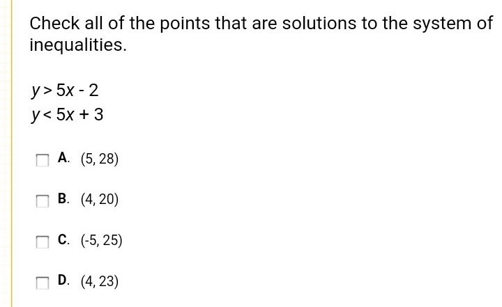 Check all of the points that are solutions!-example-1