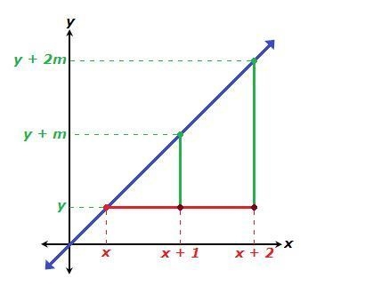 What is the equation of the line graphed below? A. y=mx B. y=m(x+1) C. y=mx+b D. y-example-1