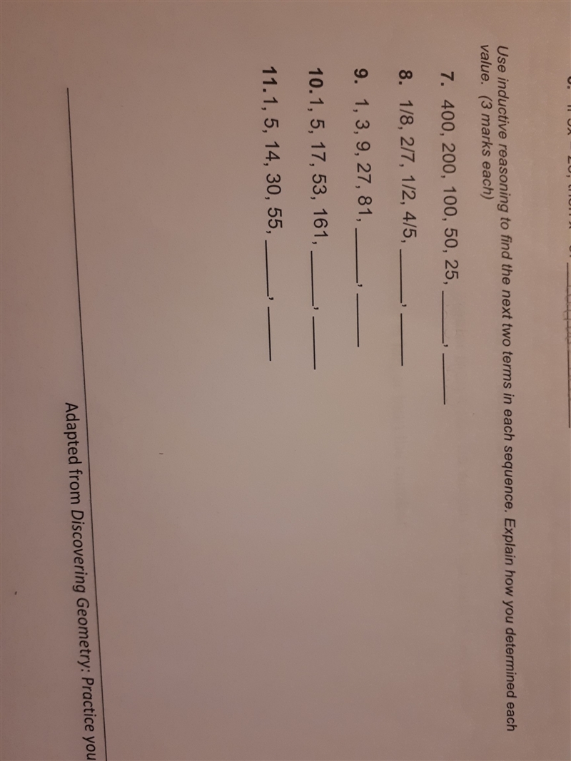 Find the next two terms 400, 200, 100, 50, 25-example-1