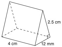 What is the volume of the following triangular prism? 60 cm3 12 cm3 3.75 cm3 6 cm-example-1