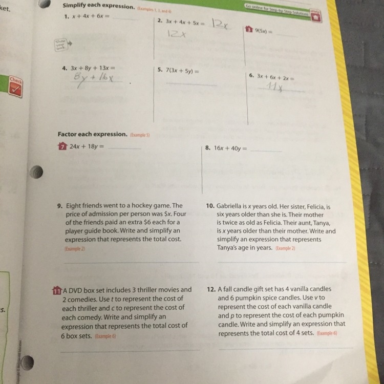 Help with #8, #10, #12 please and thanks-example-1