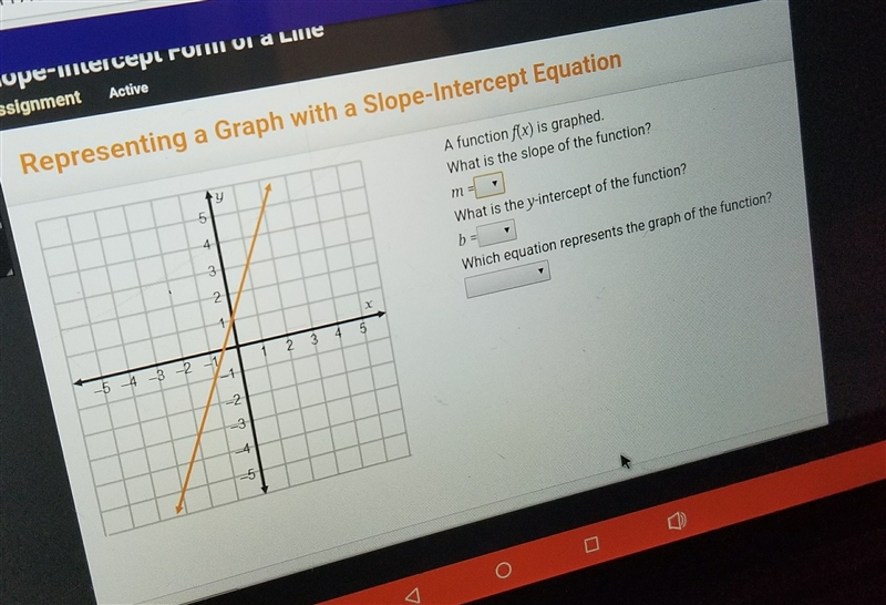 What is the slope?? what is the y-intercept-example-1