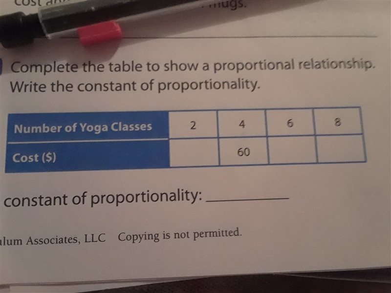 Complete the table to show a proportional relationship-example-1