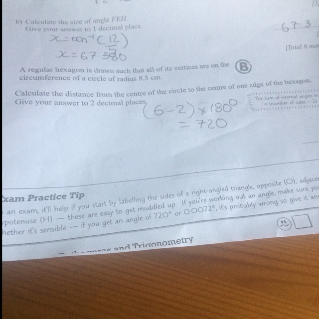 how do u calculate the distance from the centre of the circle to the centre of one-example-1