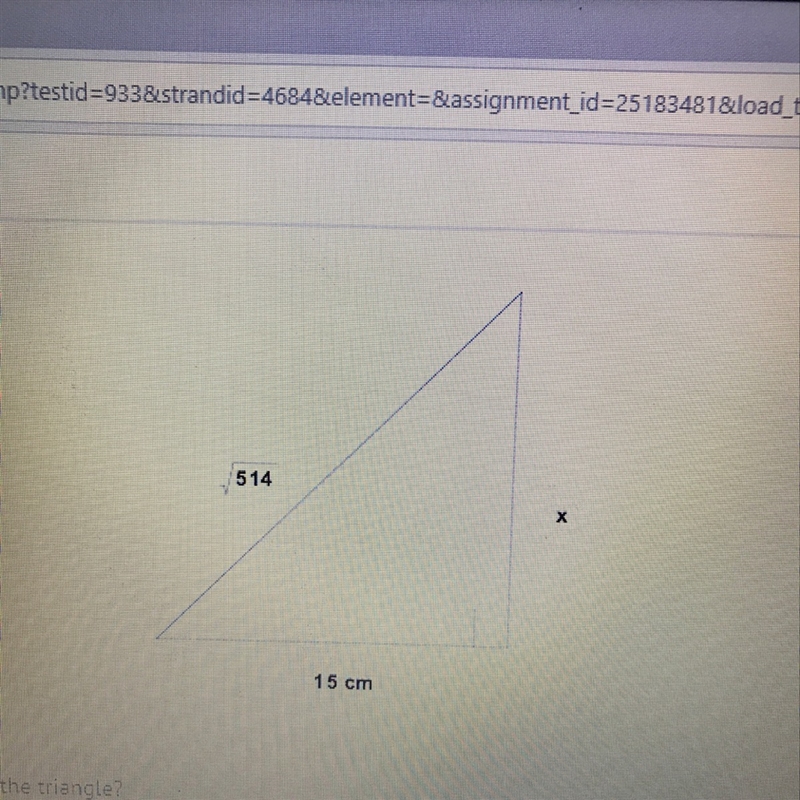 What is the value of x in the triangle ?-example-1