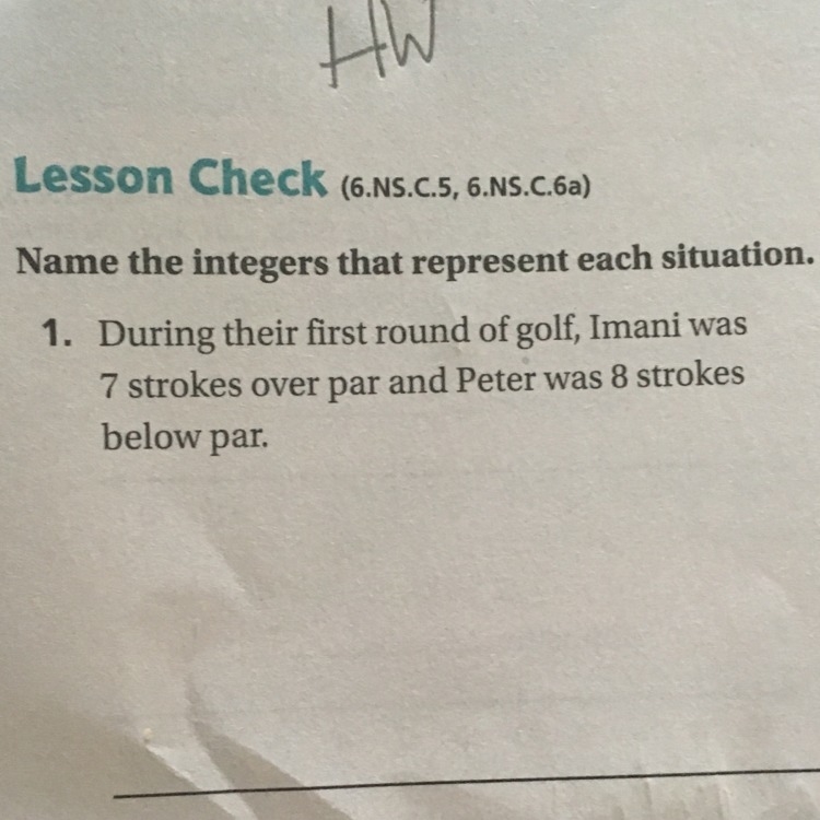 During their first round of golf, Imani was 7 strokes over the party and Peter was-example-1