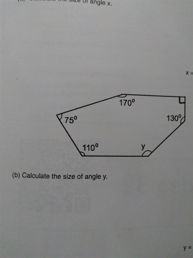 Calculate the size of angle y-example-1