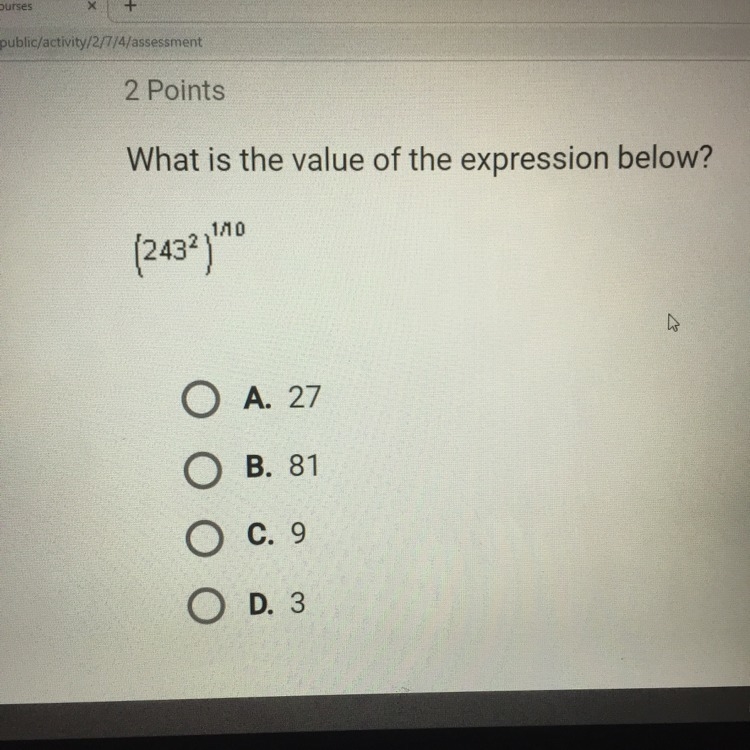 What is the value of the expression below ?-example-1