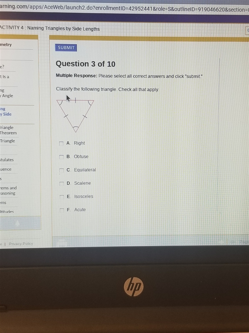 Classify the following triangle-example-1