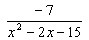 What are the excluded values? 1.)0 and 15 2.)3 and -5 3.)-3 and 5-example-1