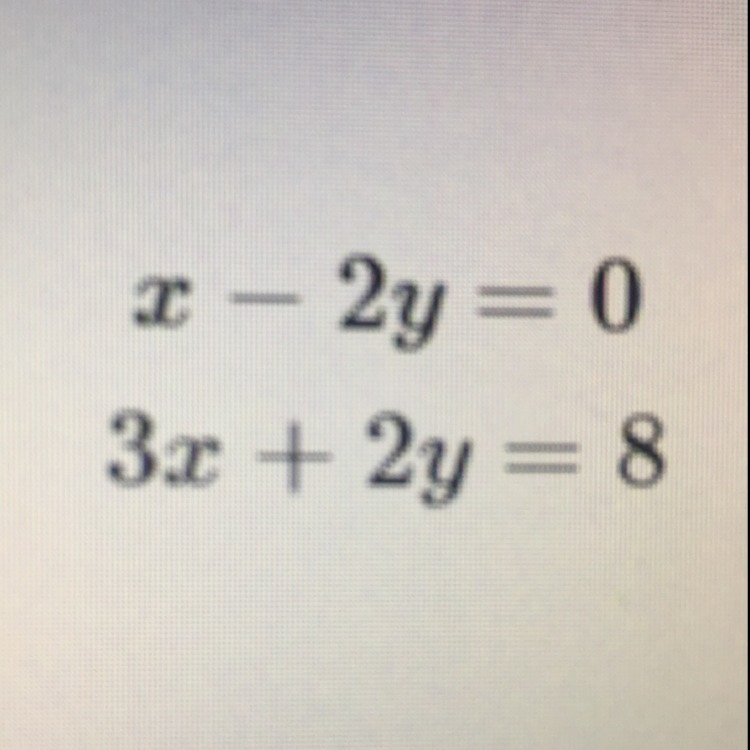 What is the value of y that solves the following system of equation?-example-1