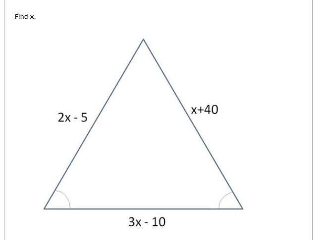 Find X for the traingle in the picture attached.-example-1