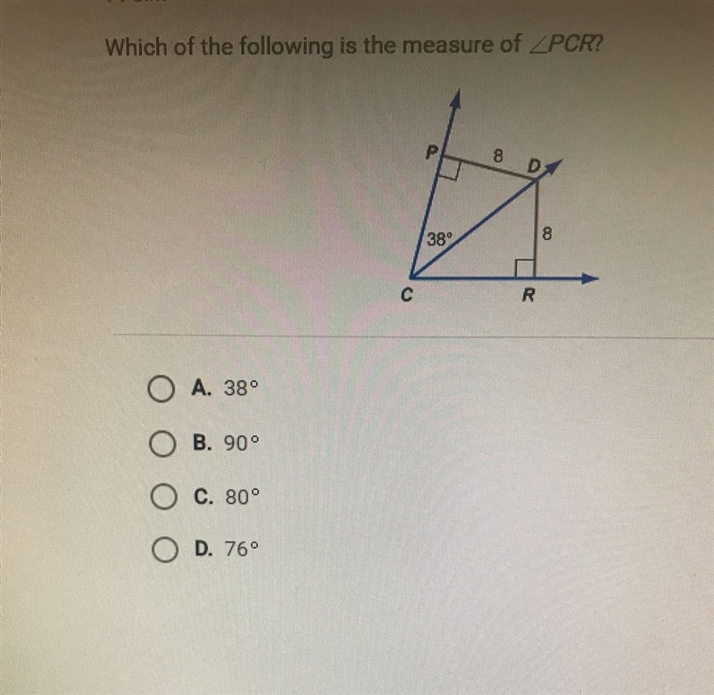 Which of the following is the measure of-example-1