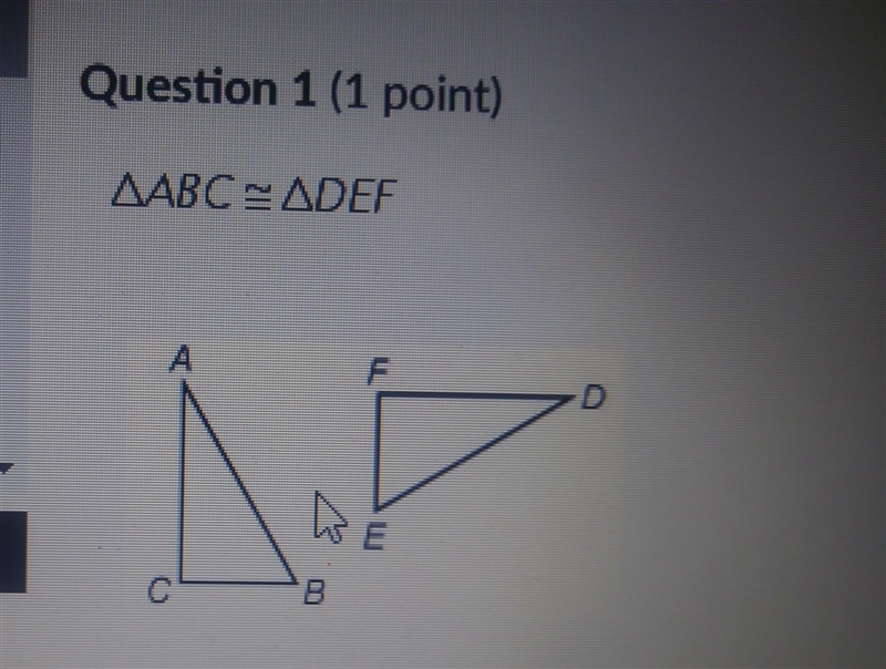 What segment is congruent to DE. FD,AC,AB,BC-example-1