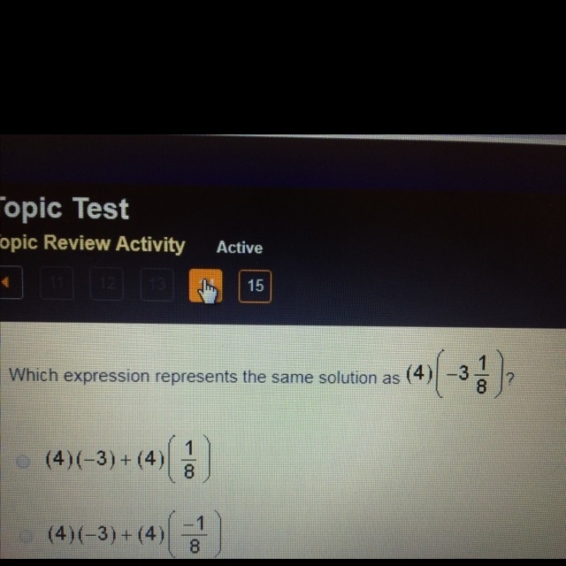 Which expression represents the same solution as (4) [-3 1/8]-example-1