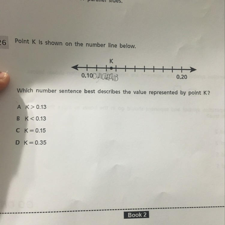 . Kay is shown on the number line below what’s the process is best described as a-example-1