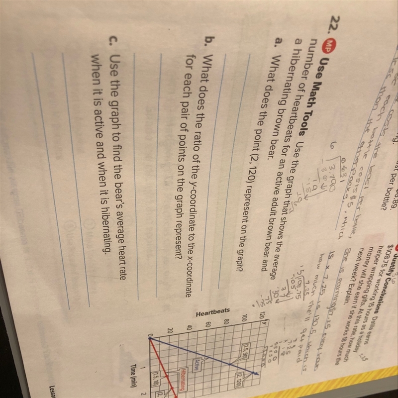 What does the point (2, 120) represent on the graph?-example-1